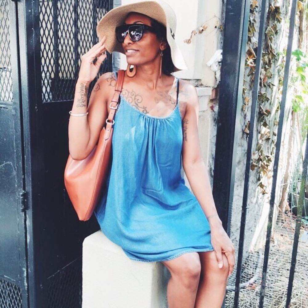 DENIM MINI DRESS!